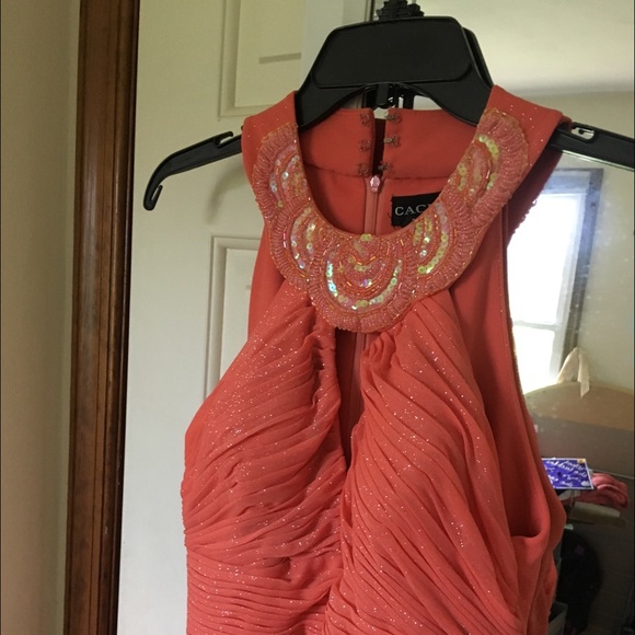 Peach/Coral Prom/Formal Dress Size 10 - Picture 2 of 3